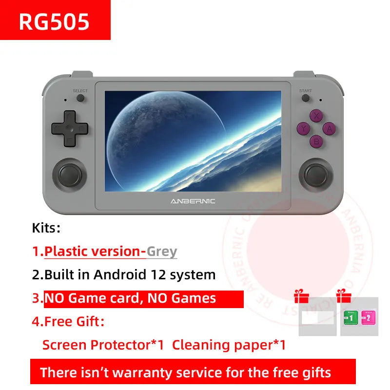 Anbernic RG505 Handheld Game Console Android 12 System Unisoc Tiger T618 4.95-INCH OLED With Hall Joyctick OTA Update Gift
