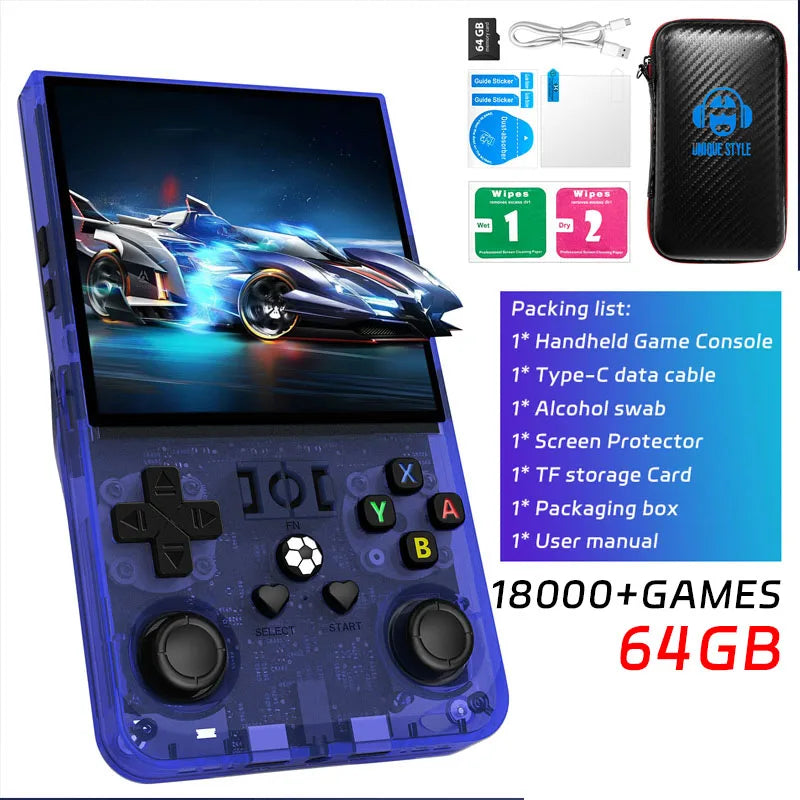 AISLPC R36MAX Retro Handheld Video Game Console 4.0 Inch IPS Screen Portable Pocket Video Player Plug and Play Games Kids Gifts