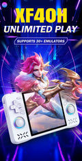 Upgraded XF40H Handheld Game Console, WiFi Online for Multiplayer Preloaded Emulators 4.0 Inch 4KHD IPS Screen Open Source Linux