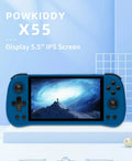 POWKIDDY X55 Handheld Game Console Retro Video Game Player 5.5 INCH 1280*720 IPS Screen RK3566 Linux Open-Source 512G PSP Gifts
