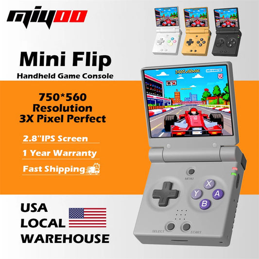 iGameConsole MIYOO Best Premium Retro Handheld Console 2026 | 10000 Preloaded GBA SNES PS1 Games Plug and Play | Back to School Gift for Kids Adults Dad | 2.8 Inch IPS OnionOS 64GB Emulator Console | Nostalgic Classic Gaming Childhood Memories