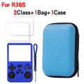 For R36S/R35XX Game Console Storage Bag EVA Hard Portable Protective Case Accessories R36S Silicone Cover, Screen Protector Film