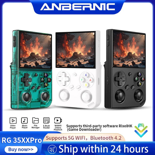 iGameConsole RG35XX Best Premium Retro Handheld Console 2026 | 10000 Preloaded GBA SNES PS1 Games Plug and Play | Back to School Gift for Kids Adults Dad | 3.5 Inch IPS Linux 64GB Emulator Console | Nostalgic Classic Gaming Childhood Memories