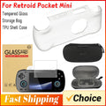 TPU Protective Case for Retroid Pocket Mini Anti-Scratch Protective Bag Handheld Game Console Protective Film Screen Protector