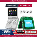 ANBERNIC RG35XXSP FILP 3.5 Inch IPS Screen Retro Game Console 64GB Built-in TF Card 3300mAh Battery Linux System HD TV Output Support Classic Casual Gaming  Built-in Hall Switch Chip