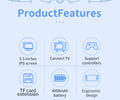 80000Games 512G POWKIDDY X55 5.5INCH IPS Screen RK3566 Handheld Game Console Linux Open-Source Retro Console HD Gifts