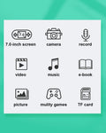 POWKIDDY X20 Portable Retro Handheld Video Game Console Bulit-in 3000 Game 7.0 Inch HD Screen Music/Video Player Children's Gift