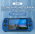 Powkiddy X55 Retro Handheld Game Console 5.5 Inch HD Portable WiFi Gaming Console for Kids Adults RK3566 Open Source Emulators