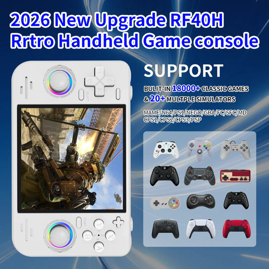 iGameConsole RF40H Retro Best WiFi Retro Handheld Console 2026 | 10000 Preloaded GBA SNES PS1 Games Plug and Play | Back to School Gift for Kids Adults Dad | 4.0 Inch IPS Linux 64GB Emulator Console | Nostalgic Classic Gaming Childhood Memories