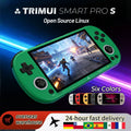 NEW TRIMUI SMART PRO S Handheld Gaming Console, 4.96-Inch IPS Screen, Allwinner A523 Processor, Hall Joystick, RGB Lighting