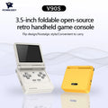 POWKIDDY V90S Retro Handheld Game Console 3.5 lnch 4:3Dual Type-C Long IPS Screen A133 Plus Flip Battery Life Cheap Kid Gift New