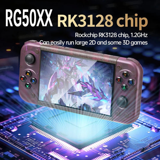 iGameConsole RG50XX Handheld Best Retro Handheld Gaming Console 2026 | 10000 Preloaded GBA SNES PS1 Games Plug and Play | Back to School Gift for Kids Adults Dad | 5 Inch IPS Linux 64GB Emulator Console | Nostalgic Classic Gaming Childhood Memories