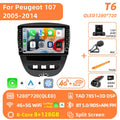 Jundof Android 16 Car Radio For Peugeot 107 Toyota Aygo Citroen C1 2005-2014 Stereo Carplay GPS Navi Multimedia Player No 2 Din