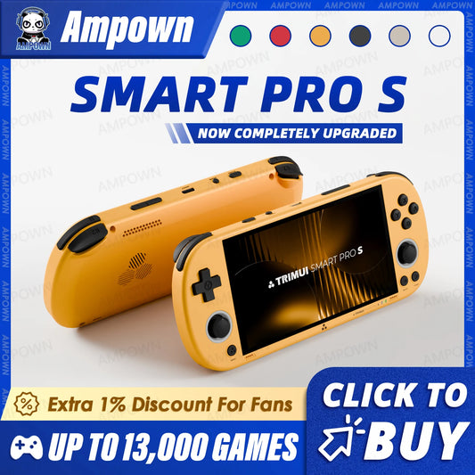iGameConsole TRIMUI SMART Best Premium Retro Handheld Console 2026 | 10000 Preloaded GBA SNES PS1 Games Plug and Play | Back to School Gift for Kids Adults Dad | Linux 64GB Emulator Console | Nostalgic Classic Gaming Childhood Memories