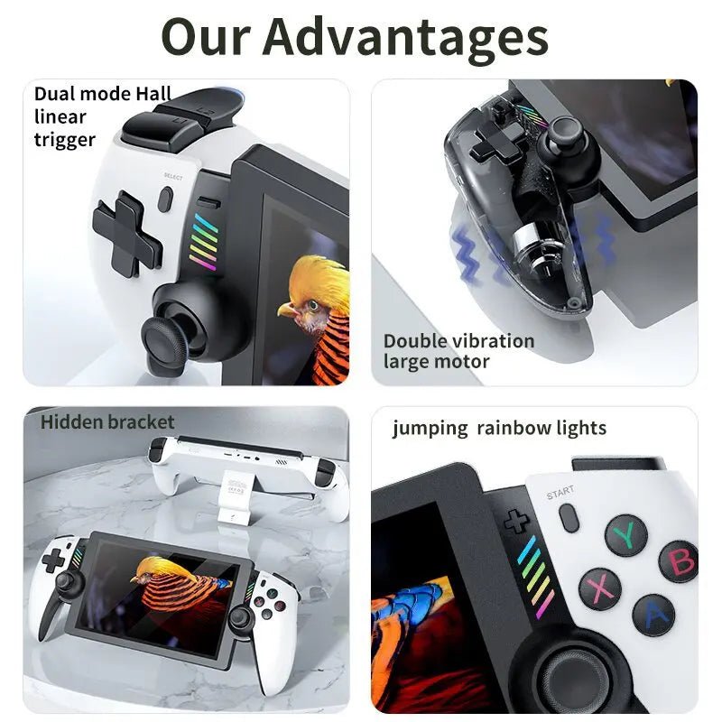 M28 Retro Handheld Game Console 7.1 inch LCD HD Screen 30+ Emulators,128G 4000mAh PS2 3D Dual Analog Stick God of War Classic - handheldgameconsoles.games