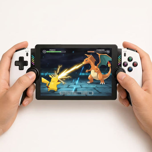 M28 レトロ ハンドヘルド ゲーム コンソール 7.1 インチ LCD HD スクリーン 30 種類以上のエミュレーター、128G 4000mAh PS2 3D デュアルアナログスティック ゴッド オブ ウォー クラシック