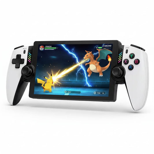 M28 レトロ ハンドヘルド ゲーム コンソール 7.1 インチ LCD HD スクリーン 30 種類以上のエミュレーター、128G 4000mAh PS2 3D デュアルアナログスティック ゴッド オブ ウォー クラシック
